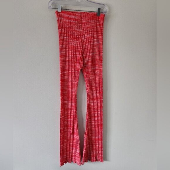 ZARA | Rib Texture Pink Pull On Pants Size Small - Picture 2 of 5